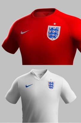 2014英格兰细条纹图案足球套装服装设计
