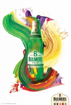 Bulmers水墨风啤酒广告