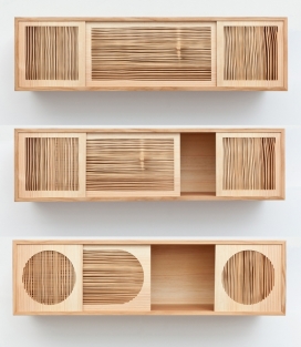 木质砂树年轮图案柜子家具-荷兰设计师Lex Pott作品