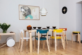 Artek Paimio阿尔捷克拜米椅-椅子颜色有黑，白，绿，橙，蓝绿色和黄色。