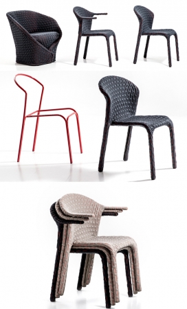 可拆卸的棉织物金属框架餐桌椅设计