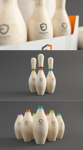 Ford Jekson木质保龄球果汁饮料设计-白俄罗斯Bolimond设计师作品-一个双重目的的包装设计理念