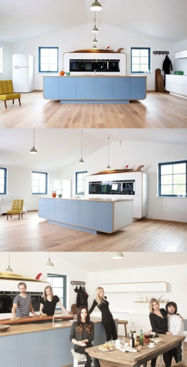 经典复古风格的英国现代厨房空间设计