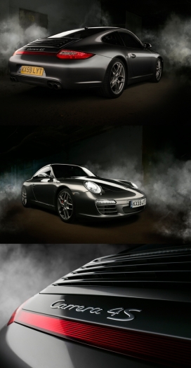 保时捷Porsche 911汽车摄影图-使用光绘技术带来的形状和曲线美