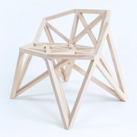 多边菱形的木质家具设计
