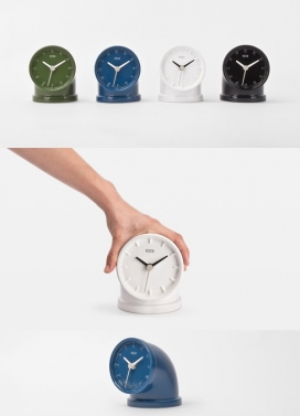 独特的BOZU陶瓷管道闹钟设计