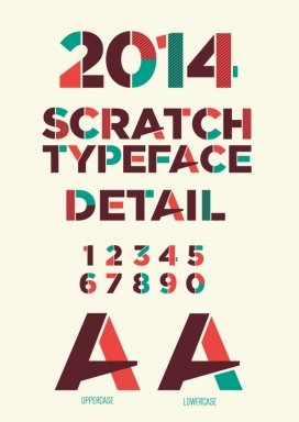 Scratch Typeface字体设计-灵感来自经典的高谭市无衬线字体