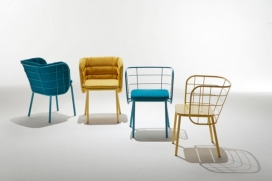 Jujube管状金属背双座沙发座位-灵感来自平面设计
