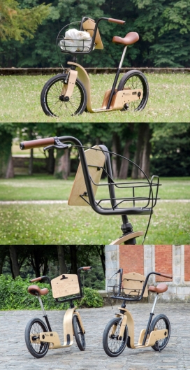 简单的胶合板骨架自行车设计