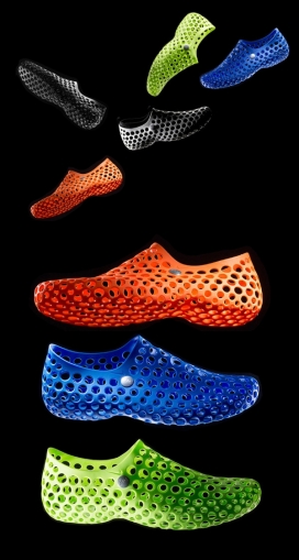 NIKE耐克五彩镂空3D打印鞋