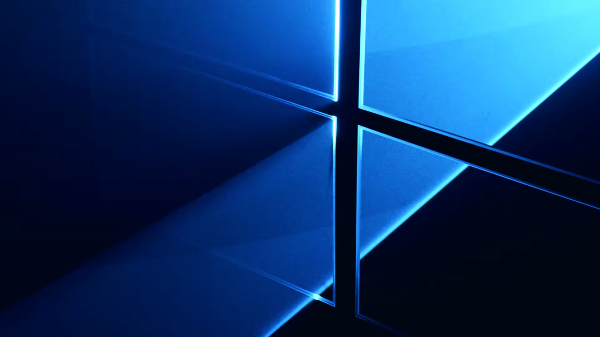 高清晰微软Windows 10 Hero-蓝色炫光待机壁