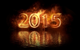 2015火焰字壁纸