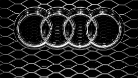 高清晰2015黑色铁丝网奥迪LOGO标志设计