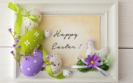 复活节快乐-彩蛋与相框