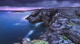 美丽的爱尔兰海岛悬崖风景