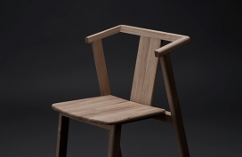 精心制作的实心橡木Bolko木质椅子