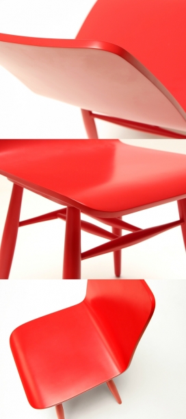 JW红色靠背椅设计