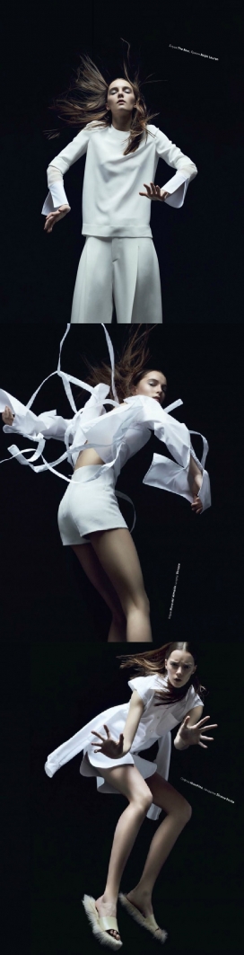 伊琳娜・利斯-LOFFICIEL俄罗斯2015年5月-不同的角度的现代时尚白色女装秀
