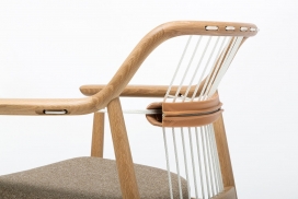 一个现代的手工胡桃木椅子-令人惊叹的细节-出自日本东京Mikiya Kobayashi设计师之手。