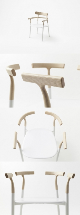 一个最低限度的Twig铝椅子设计-提供不同的形状颜色和材料。可以堆叠，存储方便。
