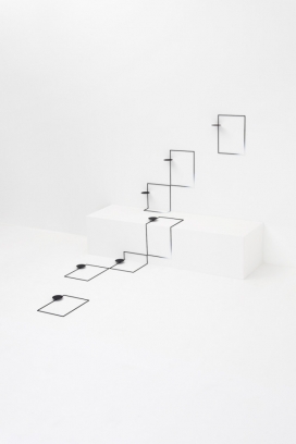 Border Table-东京设计师Nendo创造的简约设计-可以很容易地把它无缝地融合到角落或墙壁边，具有独特的和功能性。