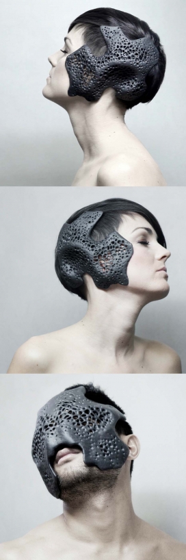 意大利MHox设计工作室-定制的3D面具打印时尚配件