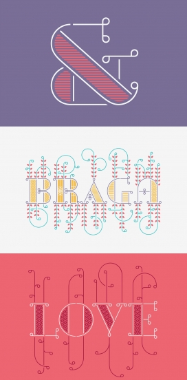 Braga-植物花纹字母设计