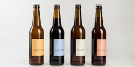 挪威精酿 Inderøy Gårdsbryggeri啤酒包装设计-干净简洁的外观使品种繁多中脱颖而出，同时保持整体外观保持一致。