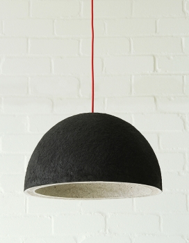 黑色混凝土内陶瓷吊灯设计