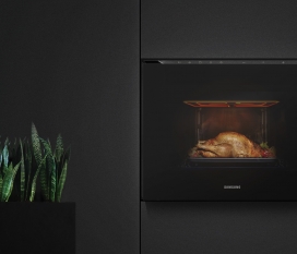 好奇聪明的烤箱-可以与三星智能互动