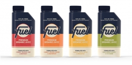 Fuel Juice新型混合水果和蔬菜汁品牌包装设计，这是一系列概念性设计
