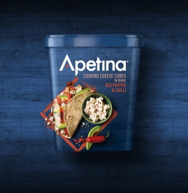 Apetina烹饪奶酪品牌包装设计-冰冷的蓝色和白色的海洋，一个激动人心的美食机会