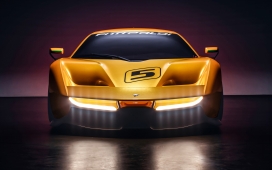 高清晰金色宾尼法利纳费迪帕尔蒂EF7视觉GT赛车