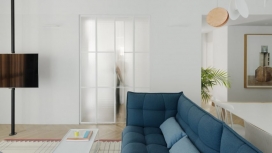 特拉维夫丰富多彩97平方米橱柜包豪的公寓-这是建筑师自己的家，一个现代的空间与家具