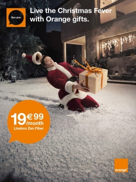 法国Orange电信圣诞平面广告