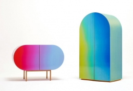 orijeen的彩虹色调家具-使用透镜表面的颜色变化来改变家具颜色，改变颜色取决于视角