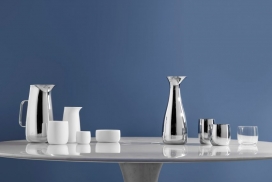 最低限度的不锈钢瓷器玻璃组合茶具