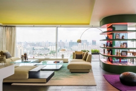 上海充满色彩活力的公寓