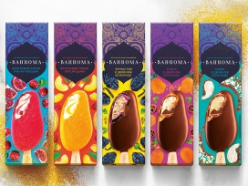 Bahroma冰淇淋包装，抓住了亚洲丰富多彩的精神，灵感来自亚洲丰富多彩的大陆