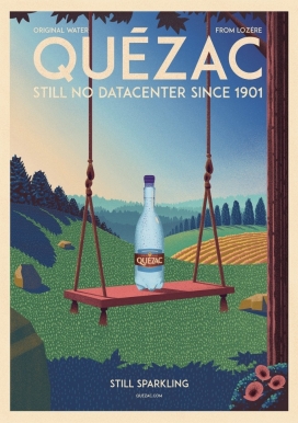 Quézac酒平面广告