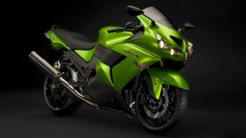 高清晰绿色川崎abs hdtv摩托车壁纸