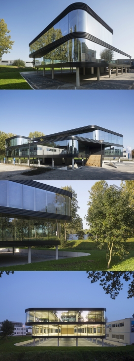 荷兰1600平米全玻璃曲面住宅
