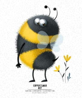 Bees-蜜蜂卡通插画