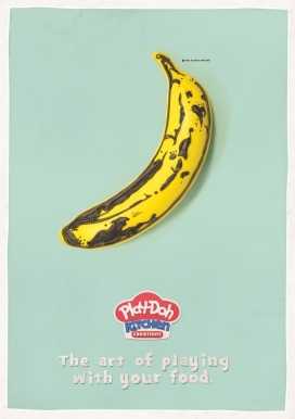 玩你的食物艺术-旨在激发孩子们对食物的想象力-培乐多平面广告