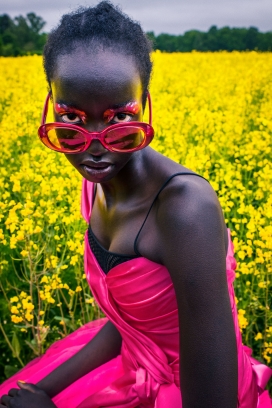 NIKORIAM-油菜花中的黑美人