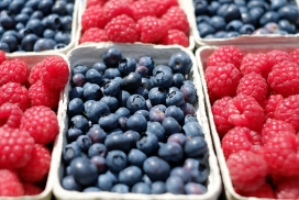 高清晰红色草莓蓝莓桑葚水果壁纸