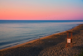 海滩的黎明桌面壁纸
