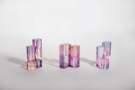 亚克力水晶花瓶系列-灵感来自于晚上湖泊中的灯光