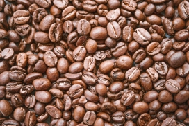 颗粒饱满的咖啡豆