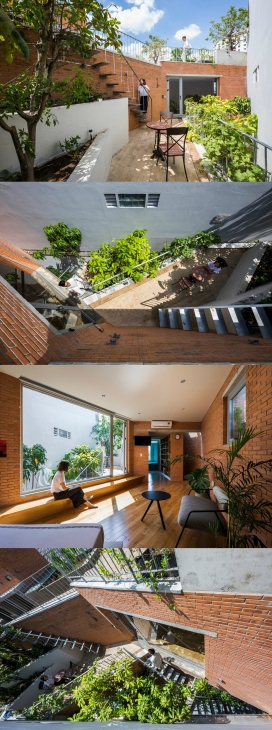 越南胡志明137平米的红砖Ha House